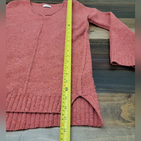 Wrap London Lambswool Blend V Neck Sweater Heathered Pullover Long Sleeve Size 2 - Picture 6 of 8